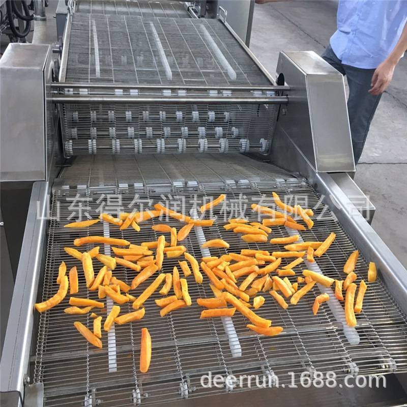 炸红薯地瓜条油炸机 红薯条/片油炸流水线 休闲食品加工设备厂家