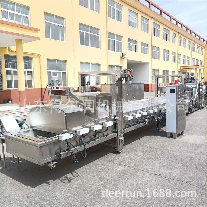 广东泥鳅鱼油炸机 鱿鱼丝油炸生产线 自动脱油机 上门安装调试