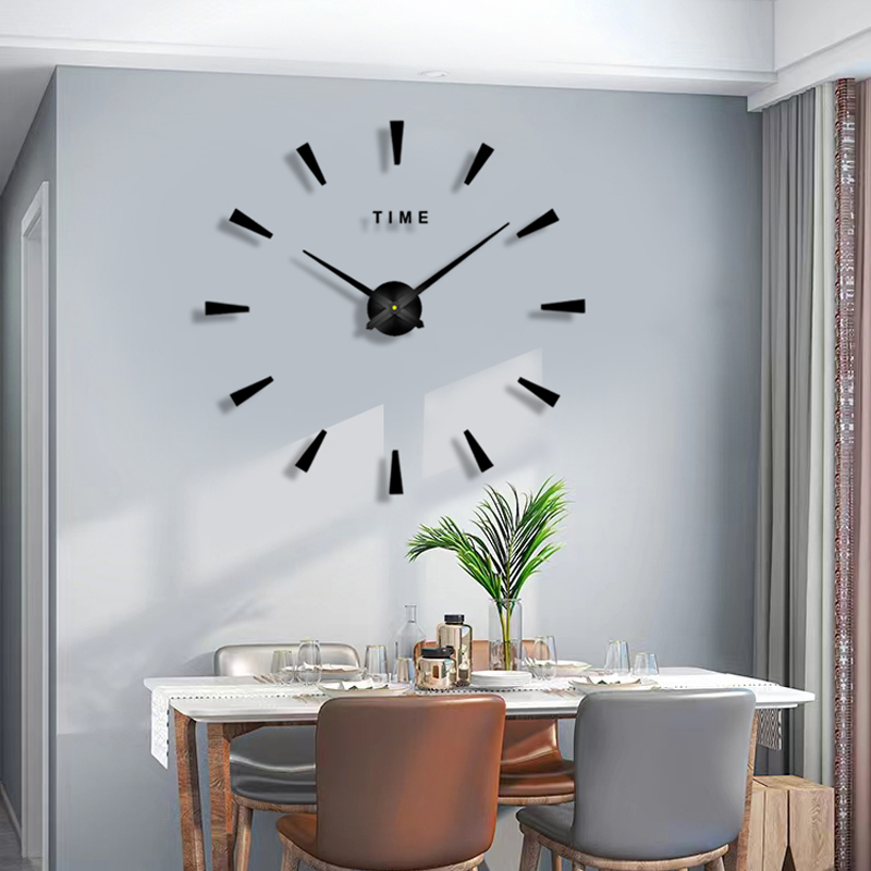 极简diy挂钟客厅免钉钟表3D立体时尚创意艺术墙贴钟