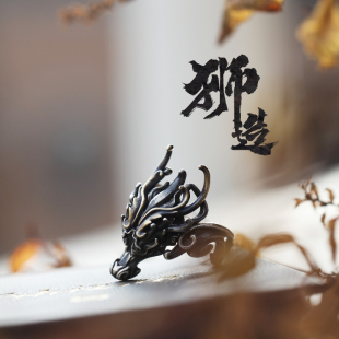 狮造 设计师款四海游龙戒925纯银戒指原创中国风配饰首饰个性中性