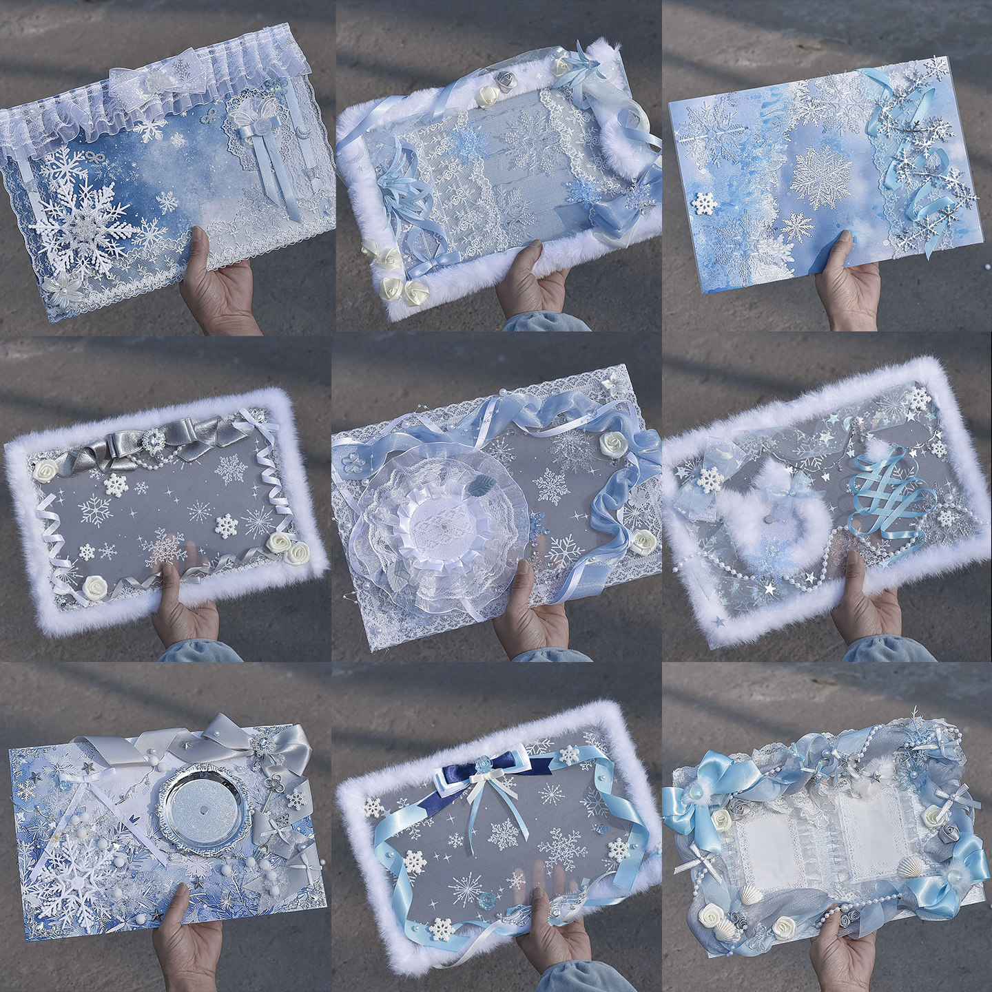 扎痛包diy材料蓝色系白色蓝白全套套装成品送扎板蓝色系痛包材料