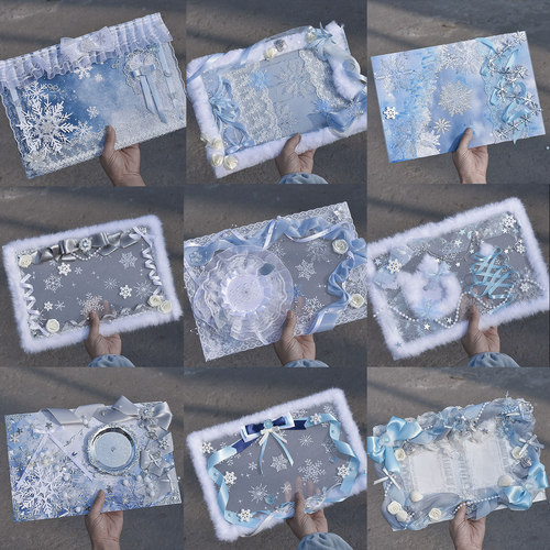 扎痛包diy材料蓝色系白色蓝白全套套装成品送扎板蓝色系痛包材料