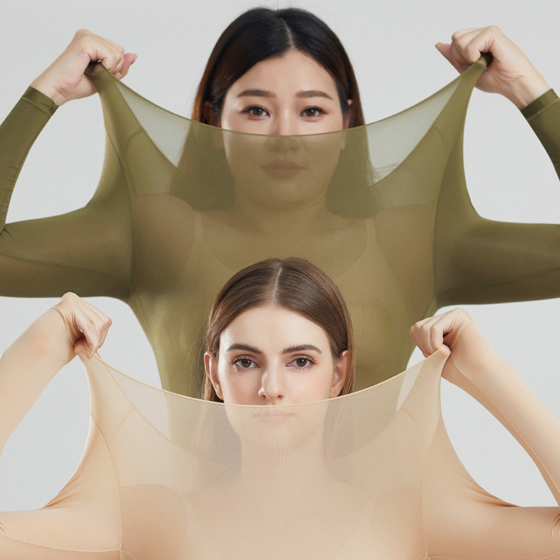 70斤小个子玻尿酸隐形美肤衣套装打底衣超薄款美肤面膜秋衣xxs码