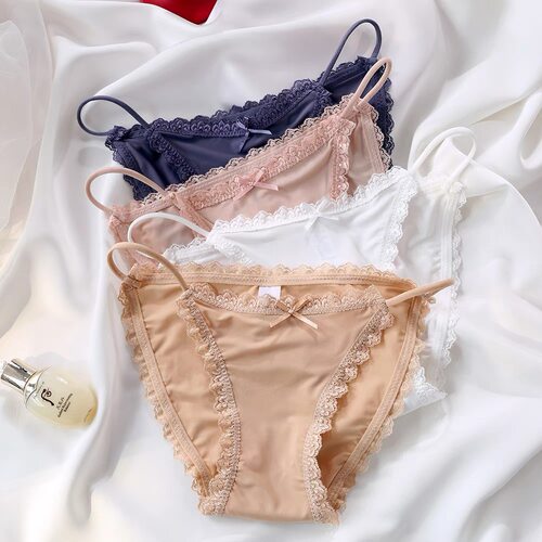 150小个子冰丝超薄无痕内裤女低腰细带纯棉质档女士三角裤子xxs码