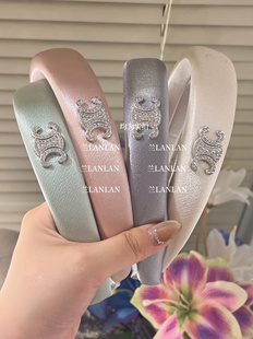 【兰LANLAN】糖果色理论法式轻奢极简发卡高颅顶宽边海绵发箍发饰