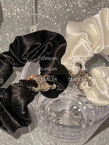 【兰LANLAN】重工凯旋满钻高级丝光缎面大肠发圈发绳