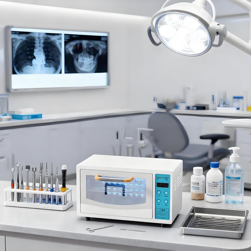 加热梳子美甲工具宠物店牙科车针消毒盒金属工具数显紫外线消毒机