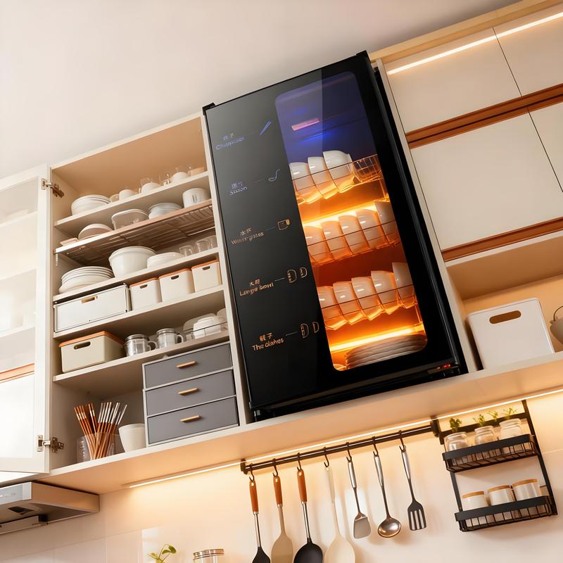 快餐盘三门消毒器勺子不锈钢消毒柜大型保洁双门消毒柜台式商用