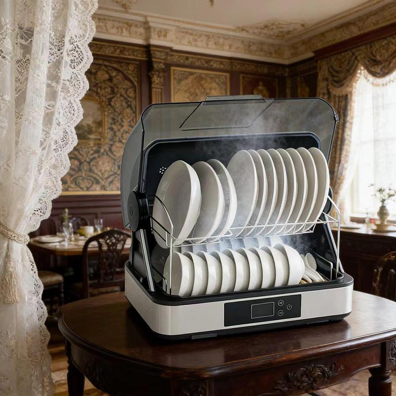 碗碟架双开门柜面消毒柜小型家用台式房客三门厨房消毒柜商用