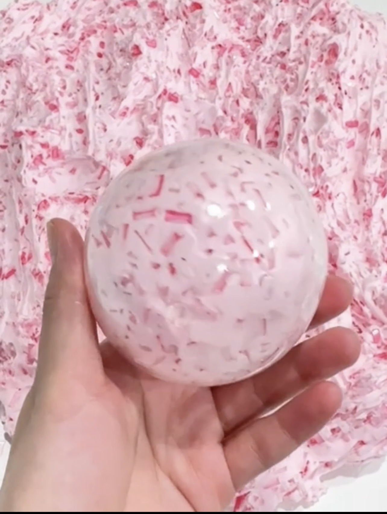 手作球樱花碎碎冰黄油手感积木创意手作球同款解压小红书奶油玩具