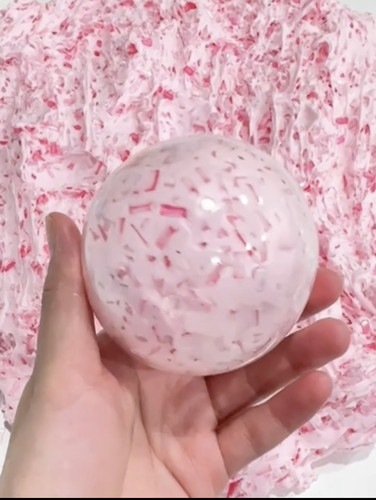 手作球樱花碎碎冰黄油手感积木创意手作球同款解压小红书奶油玩具
