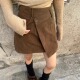 不规则净版 FAFA正品 韩系净版 a字高腰半身裙女百搭休闲辣妹短裙子
