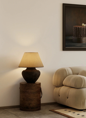 台灯卧室床头灯无障碍豪华高端覆古氛围灯Wabi-Sabi风格新中国风2