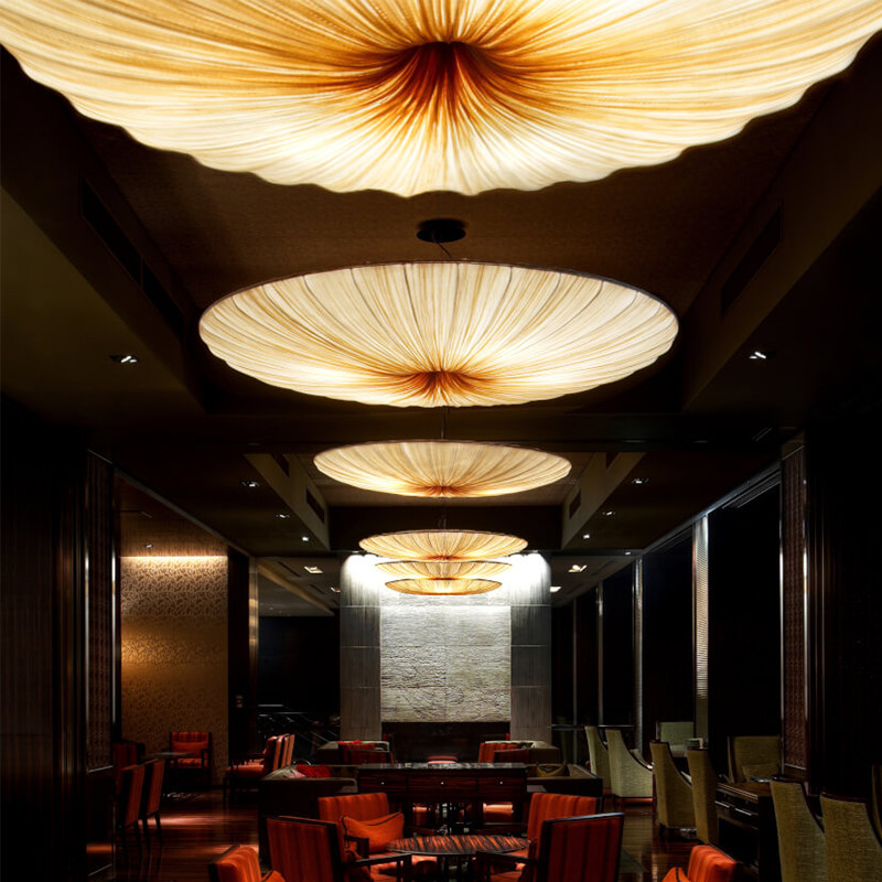 西餐厅吊灯北欧餐饮饭店酒店大堂包厢会所别墅客厅挑高圆形装饰灯