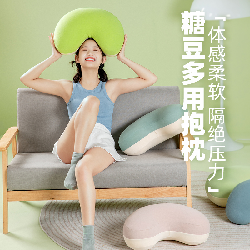 如奕新款记忆棉枕头枕芯护颈椎助睡眠家用单人侧睡小枕头沙发腰枕