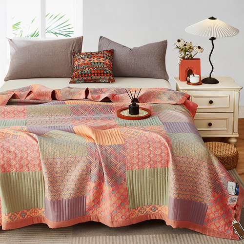 如奕全棉纱布舒适盖毯