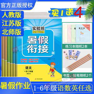 实验班暑假衔接教材一升二升三升四升五升六年级语文数学英语人教版江苏教版北师版译林青岛版提优训练暑假作业总动员培优昨业