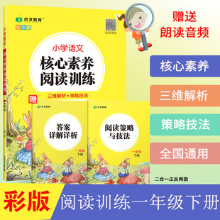 小学语文核心素养阅读训练一年级下册全彩版三维解析课外强化练习真题每日一练阅读理解专项训练看图写话寒暑假作业同步作文阅读题