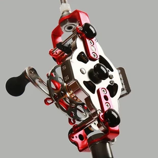 改装轮内走线全金属渔轮鱼竿中通竿前打轮中通轮自动排线速比