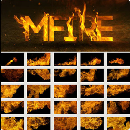 128个2K高清特效真实火焰视频素材mFire AE/PR/FCPX视频素材SC018