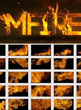 128个2K高清特效真实火焰视频素材mFire AE/PR/FCPX视频素材SC018