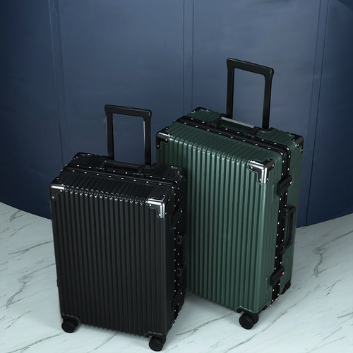 行李箱男大容量密码铝框