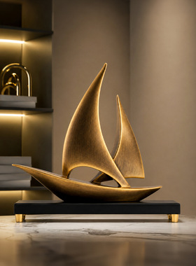 一帆风顺帆船摆件乔迁新居礼物