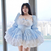 肉肉梦大码 公主气质蓬蓬法式 清纯生日小礼裙绝美高定茶歇裙200斤