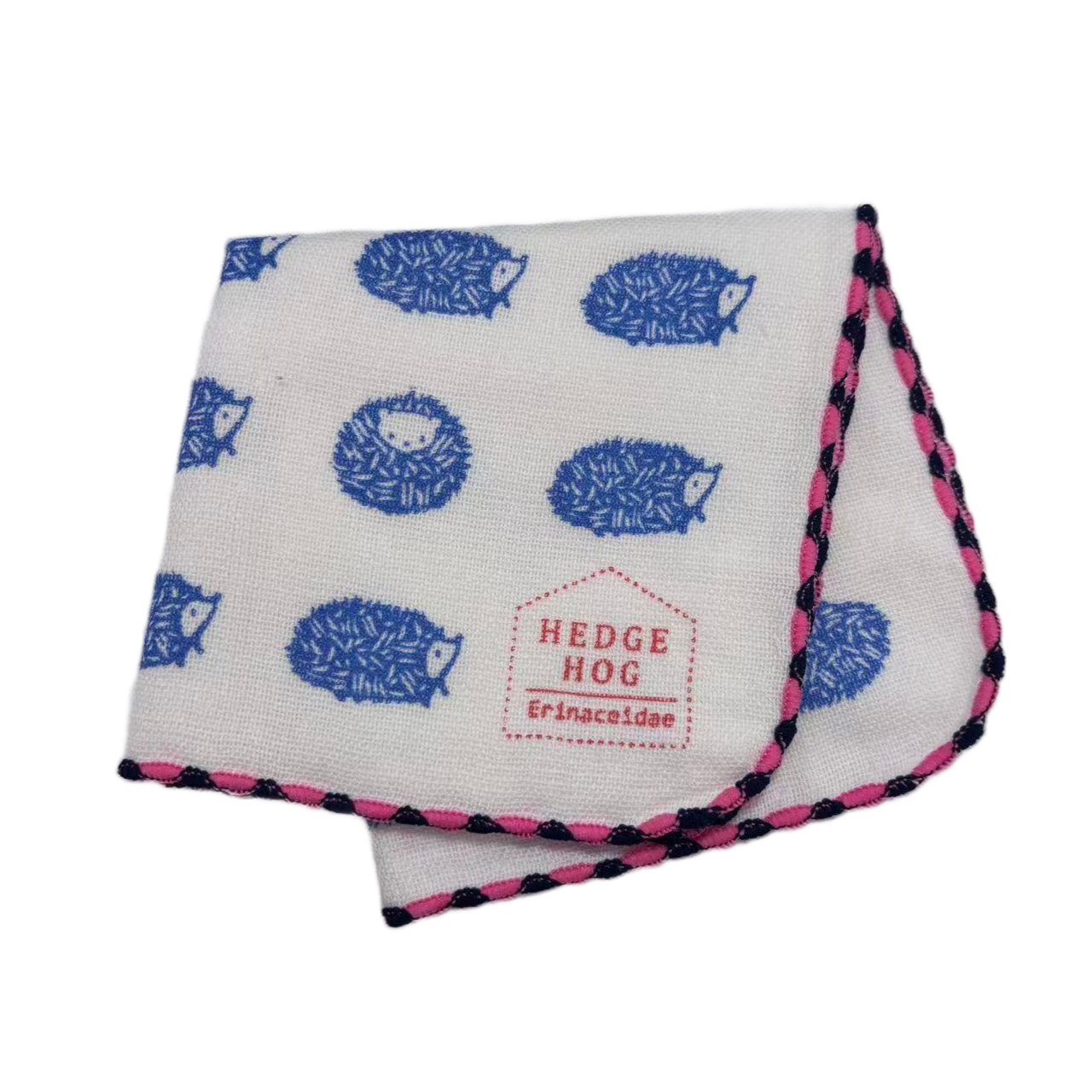 HEDGE HOG刺猬印花纯棉小方巾手帕四季通用日式可爱非迷小毛毯
