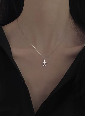 网红爆款小飞机项链女2022年新款锁骨链冷淡风时尚轻奢秋冬