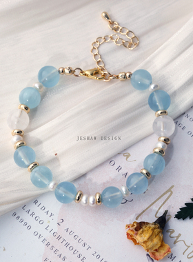 14k铜镀金天然水晶温柔清冷原创