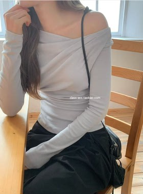 class韩国直邮031602 LEGACY 韩代2026款  斜肩/一字肩小衫