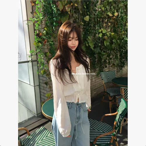 class韩国直邮022318 VEGETABLE 韩代2026款  法式小花边小衫