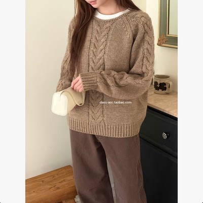 国现class韩国直邮123008 THE ABLE 韩代2025福利款  麻花纹毛衣