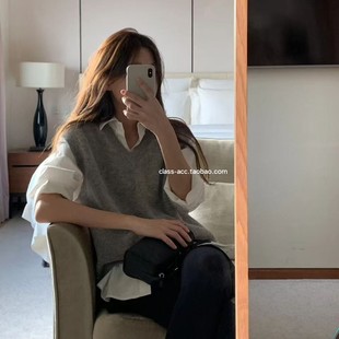 羊驼毛针织马甲 韩代2025款 class韩国直邮122302 OUNCE