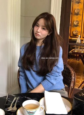 韩现class韩国直邮111008 OUNCE韩代2025款羊毛1oo一片式圆领毛衣