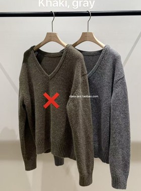class韩国直邮010406 VEGETABLE 韩代2026福利款  V领毛衣
