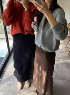 class韩国直邮010717 LEGACY BONE韩代2025福利 一片式无拼接毛衣