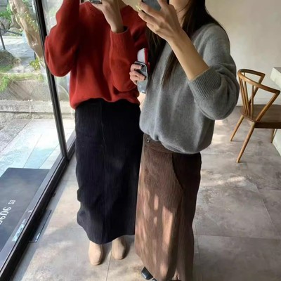 class韩国直邮010717 LEGACY BONE韩代2025福利 一片式无拼接毛衣