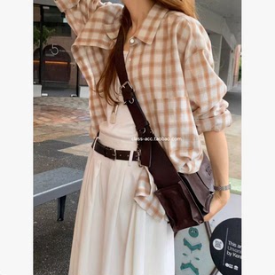 class韩国直邮022617 OUNCE 韩代2026款  格子衬衫