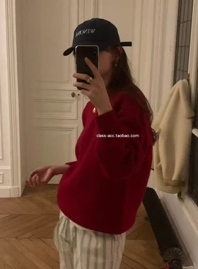 class韩国直邮121108 OUNCE 韩代2025款  羊毛1oo圆领毛衣