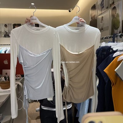 class韩国直邮011815 atmosphere 韩代2026款 天丝羊毛抹胸假两件