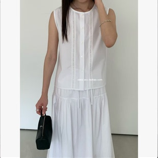class韩国直邮052512 MONIQUE 韩代2026款背心＋半裙拼接蕾丝套装