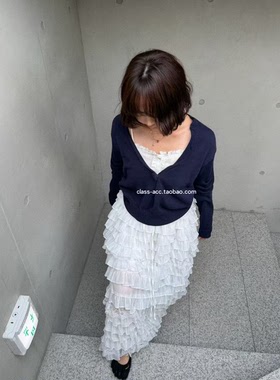 class韩国直邮012003 OLI SEOUL 韩代2026款  重工蕾丝长款蛋糕裙