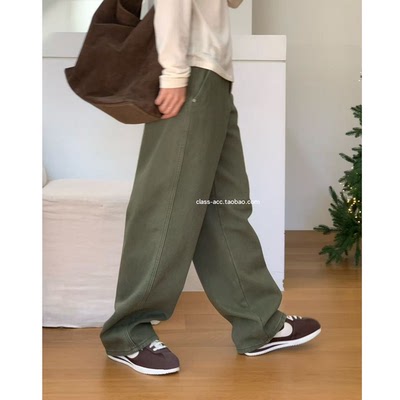 class韩国直邮120811 BAKING POWDER 韩代2025款  厚实加绒休闲裤