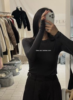 韩现class韩国直邮122105 PLACOR 韩代2025福利天丝羊毛轻薄打底T