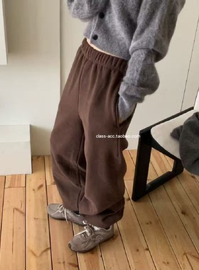 现class韩国直邮120305 select market 韩代2025松紧腰加绒卫裤
