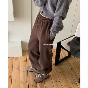 韩代2025松紧腰加绒卫裤 market select 现class韩国直邮120305