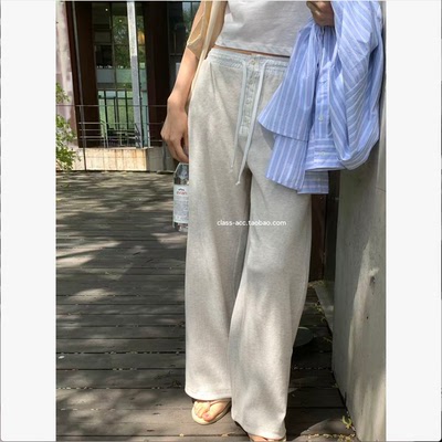 class韩国直邮052102 taffeta 韩代2026款  可束脚华夫格卫裤