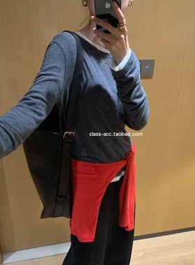 class韩国直邮110615 LOFN 韩代2025款  背后中线圆领打底T